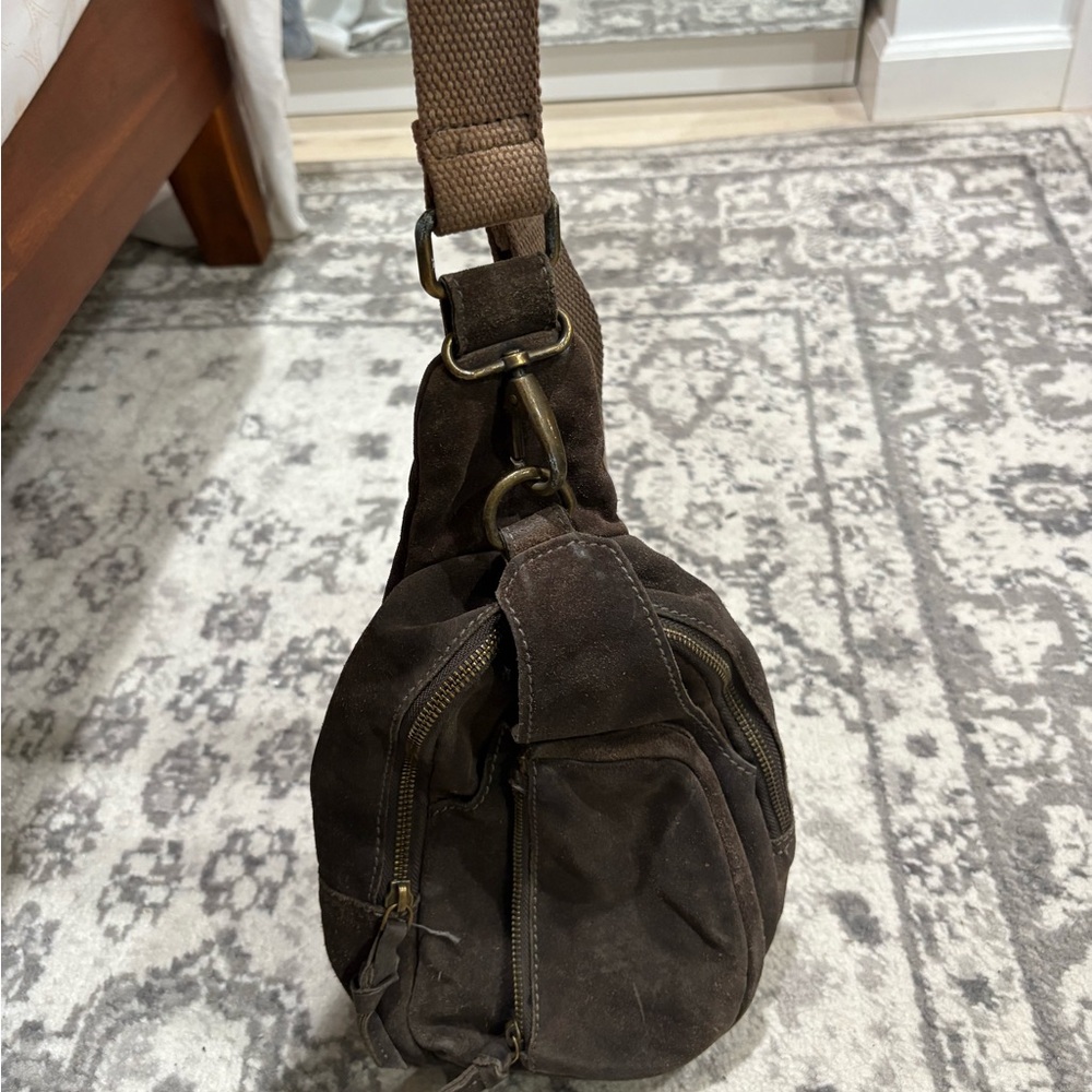 Free People Dark Brown Crossbody Bag